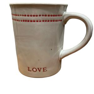 Hearth & Hand White and Red Mug